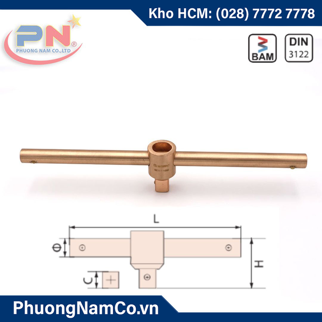 Khóa Trượt Chữ T (Ngắn) Chống Cháy Nổ