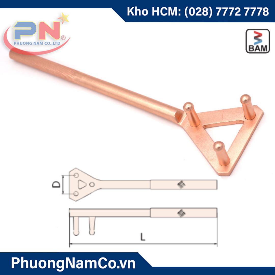 Khóa Mở Van 3 Cạnh Chống Cháy Nổ