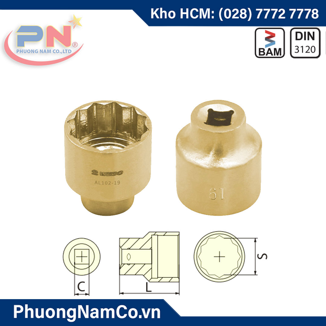 Đầu Tuýp - Khẩu Chống Cháy Nổ 1/4''