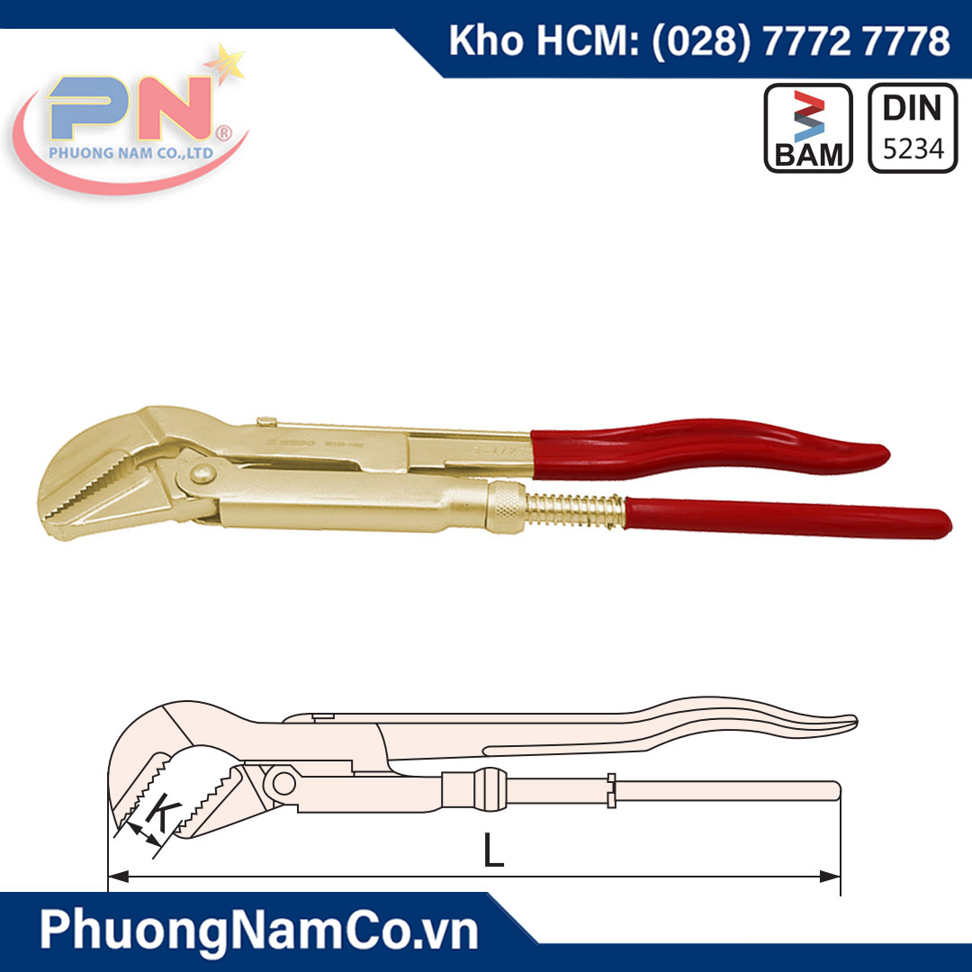 Mỏ Lết Răng Nhanh 45° Chống Cháy Nổ Al-Br