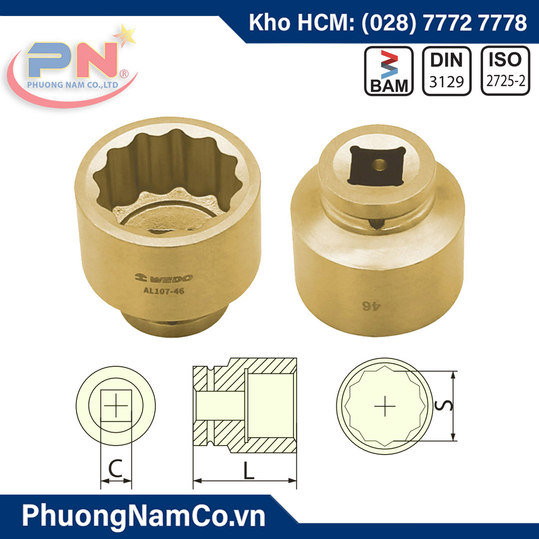 Đầu Tuýp - Khẩu Chống Cháy Nổ 3/4'' - Dùng Cho Máy