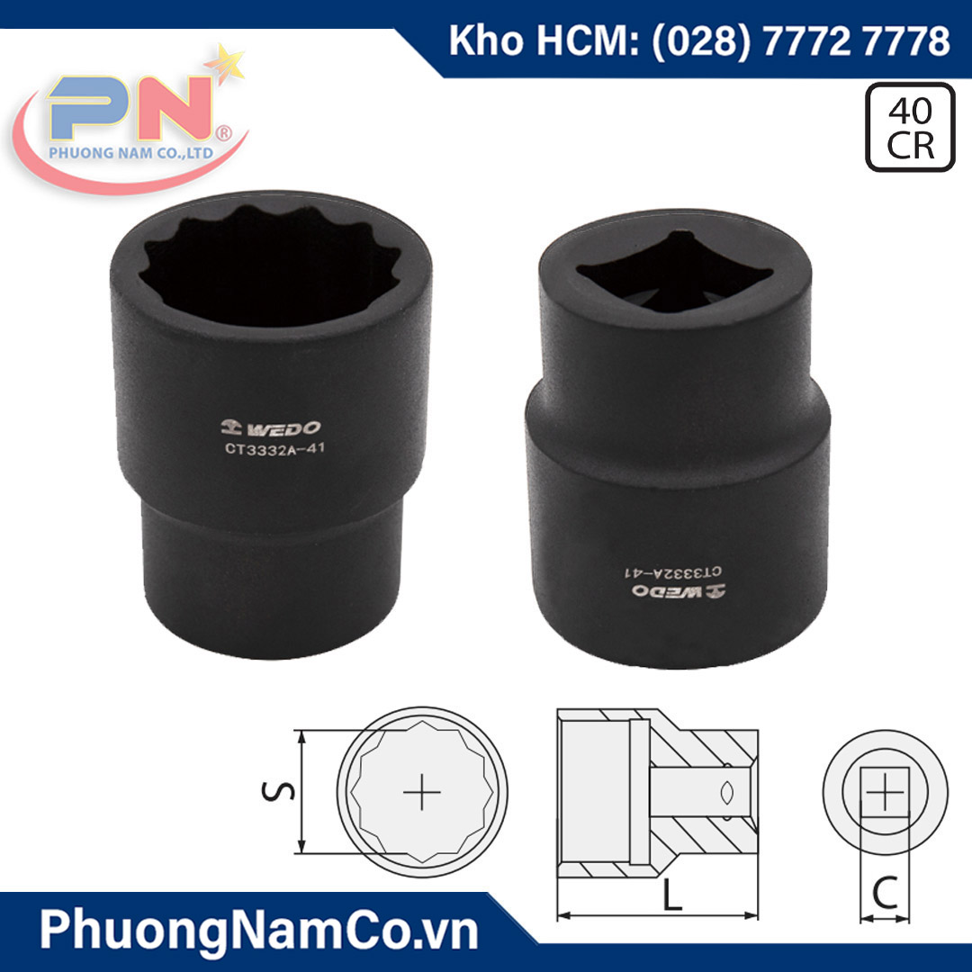 Đầu Khẩu Thép Mạ Crôm 3/4''