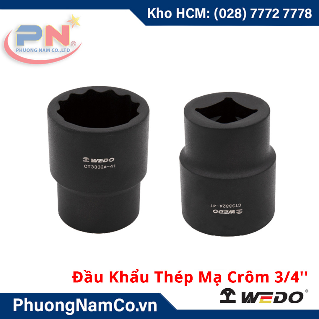 Đầu Khẩu Thép Mạ Crôm 3/4''