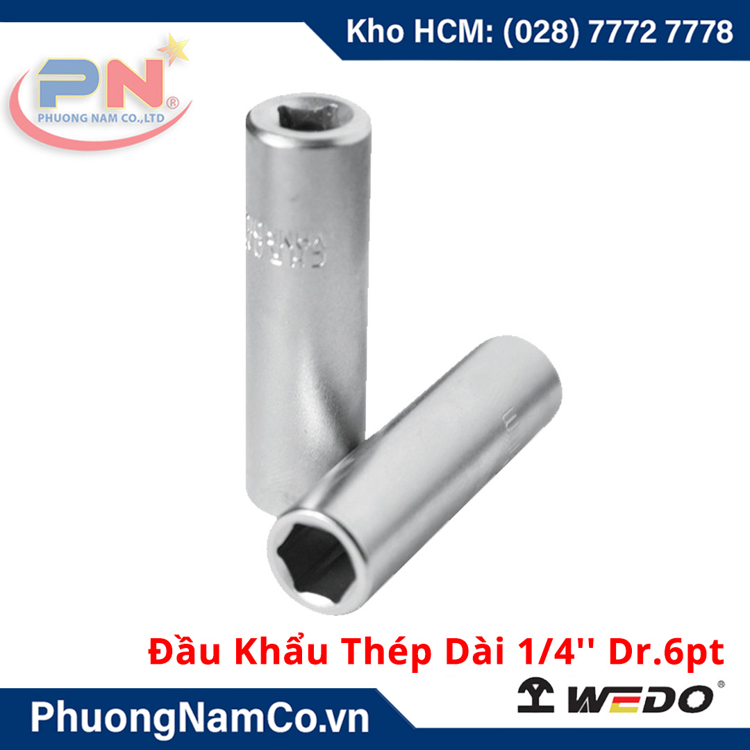 Đầu Khẩu Thép Dài 1/4'' Dr.6pt