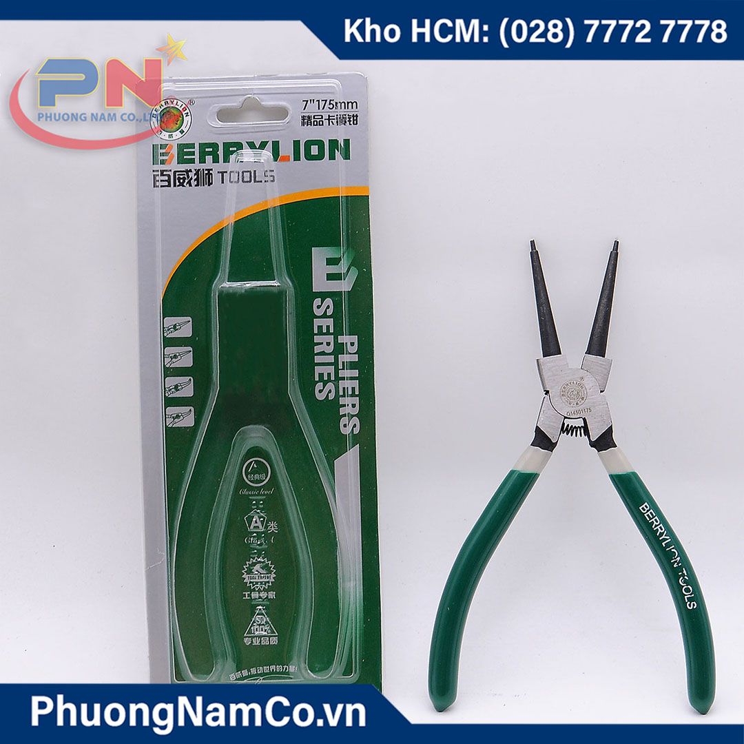 Kìm Phe Thẳng BERRYLION 7''175mm (Bóp Vào) No.014501175