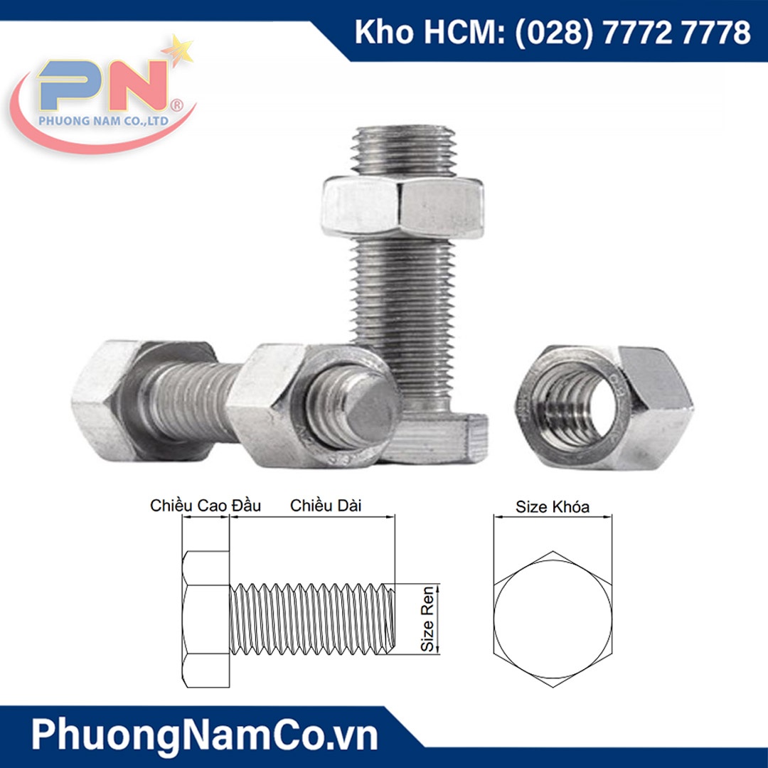 Bulong mạ kẽm M20x100mm