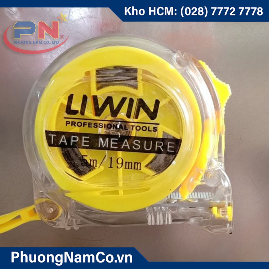 Thước Cuộn Thép 2 Mặt Nhựa Trong LIWIN 5m