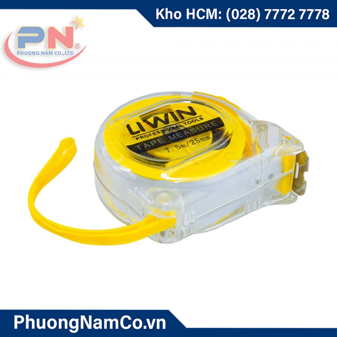 Thước Cuộn Thép 1 Mặt Nhựa Trong LIWIN 7.5M