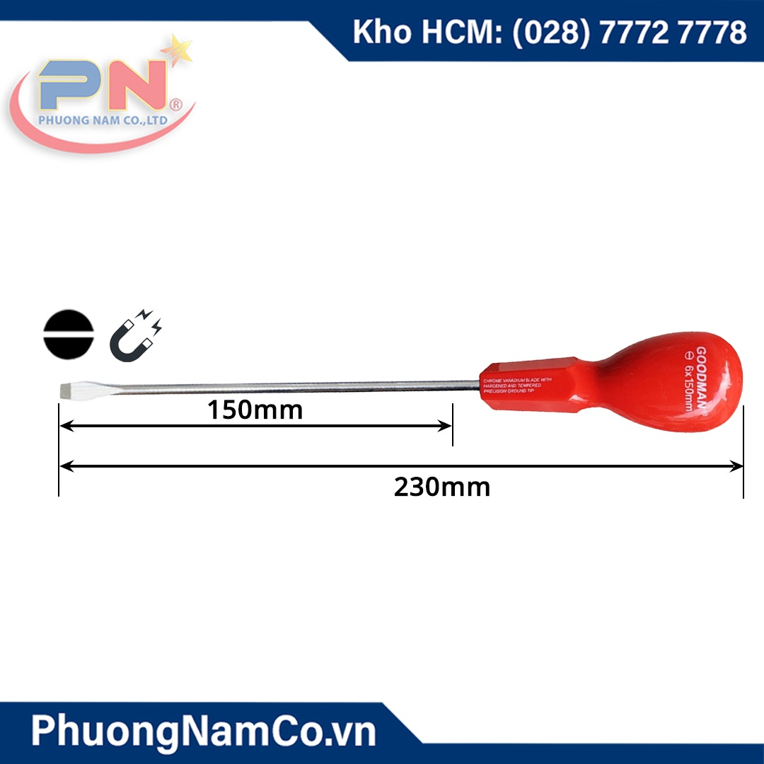 Tua Vít Dẹt Goodman 6x150