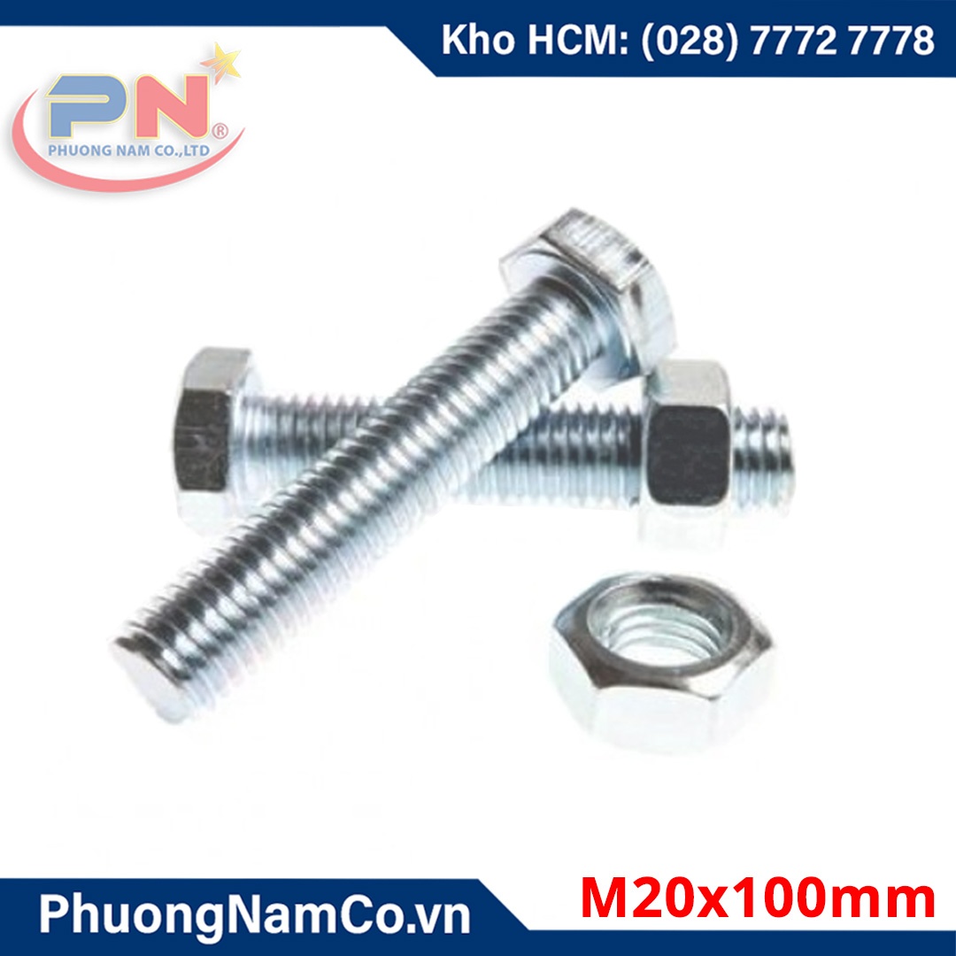 Bulong mạ kẽm M20x100mm