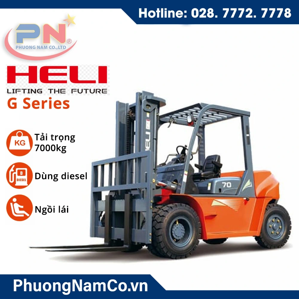 Cho Thuê Xe Nâng Hàng 7 Tấn Heli G series