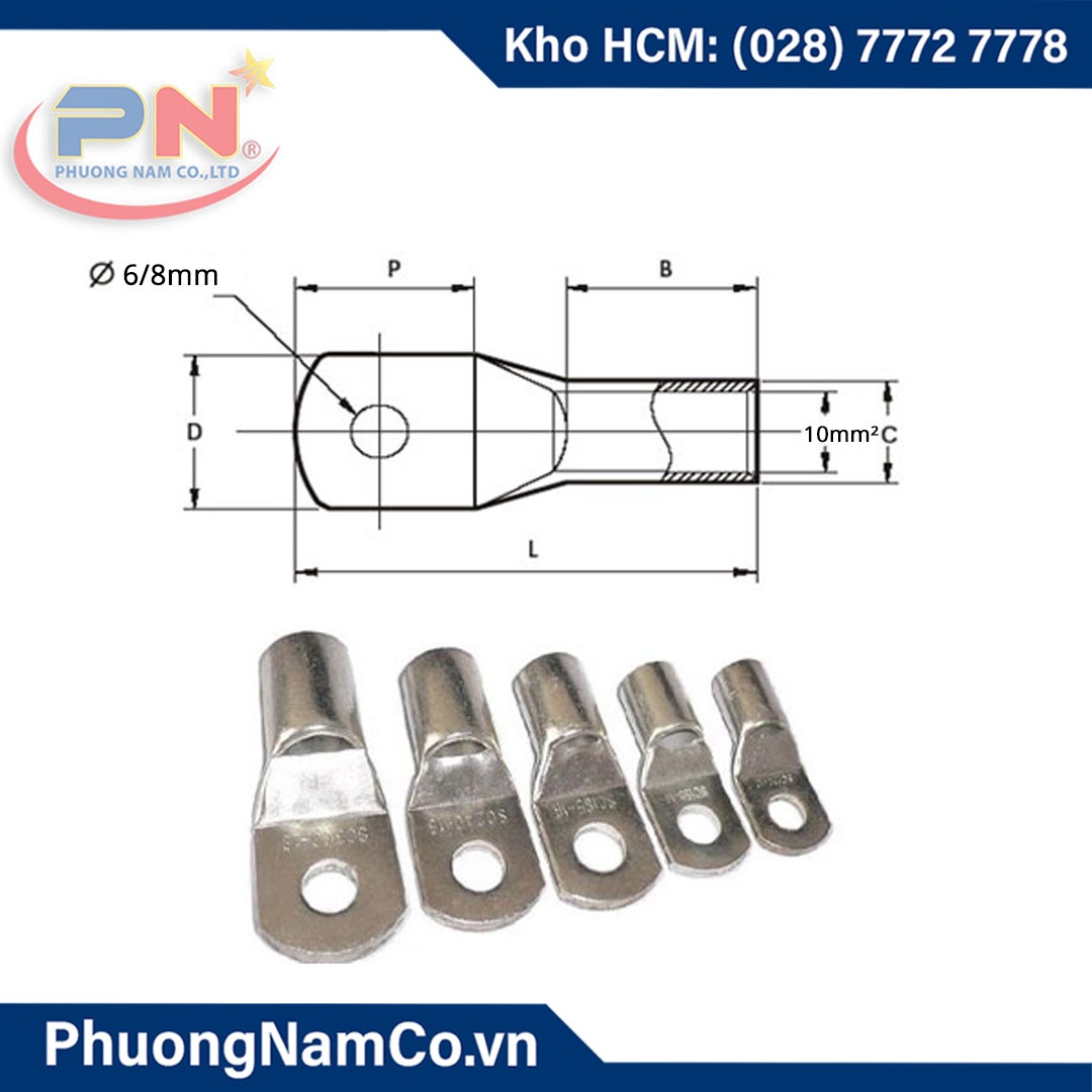 Đầu Cos Đồng SC10 Mạ Xi