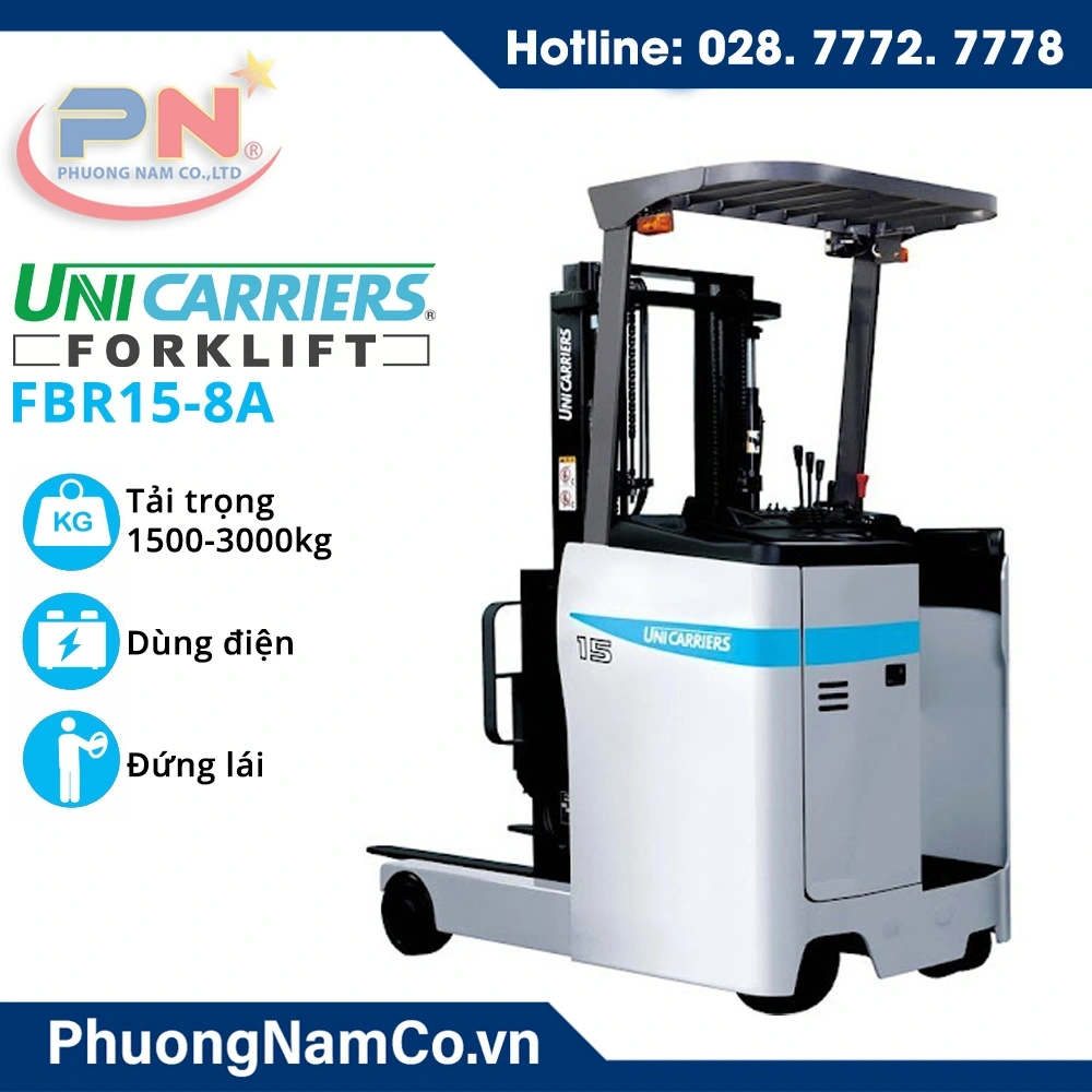 Cho Thuê Xe Nâng Hàng Bằng Điện Đứng Lái 1.5 TẤN - 3.0 TẤN, FRB15-8A