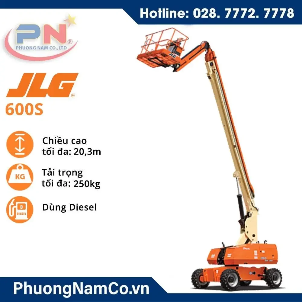 Cho Thuê Xe Nâng Người JLG Boom Lift 600S 18m