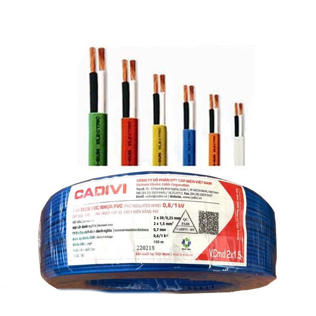 Dây Điện Đôi Cadivi VCmd 2X1.5 (100M/CUỘN)