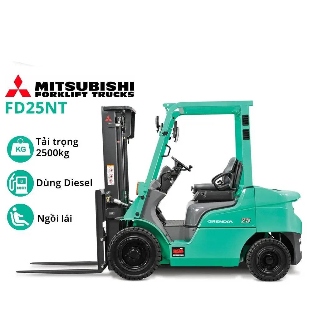 Cho Thuê Xe Nâng Hàng 2.5 Tấn Mitsubishi FD25NT