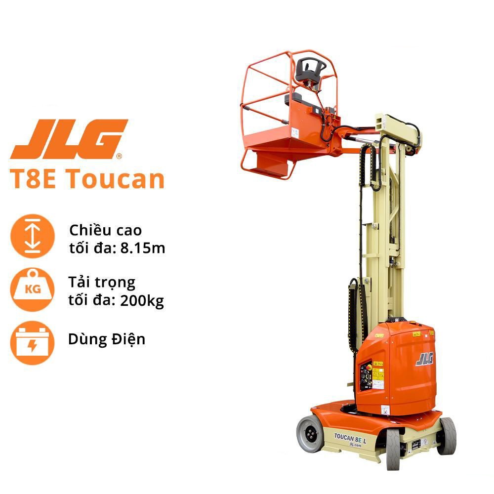 Cho Thuê Xe Nâng Người 8M JLG T8E Toucan