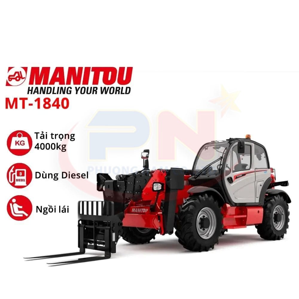 Cho Thuê Xe Nâng Đa Năng 4 Tấn MANITOU MT 1840