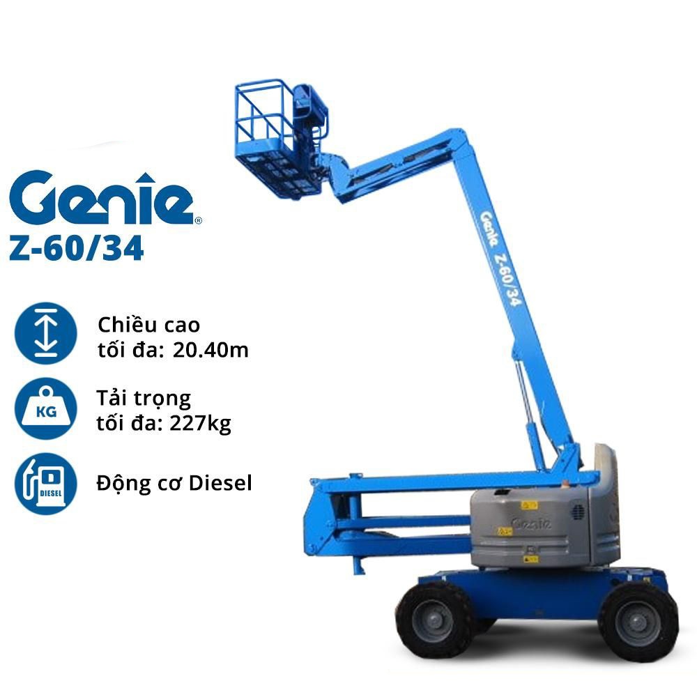 Cho Thuê Xe Nâng Người Z-Boom Genie Z 60/34 – 20m Làm Việc