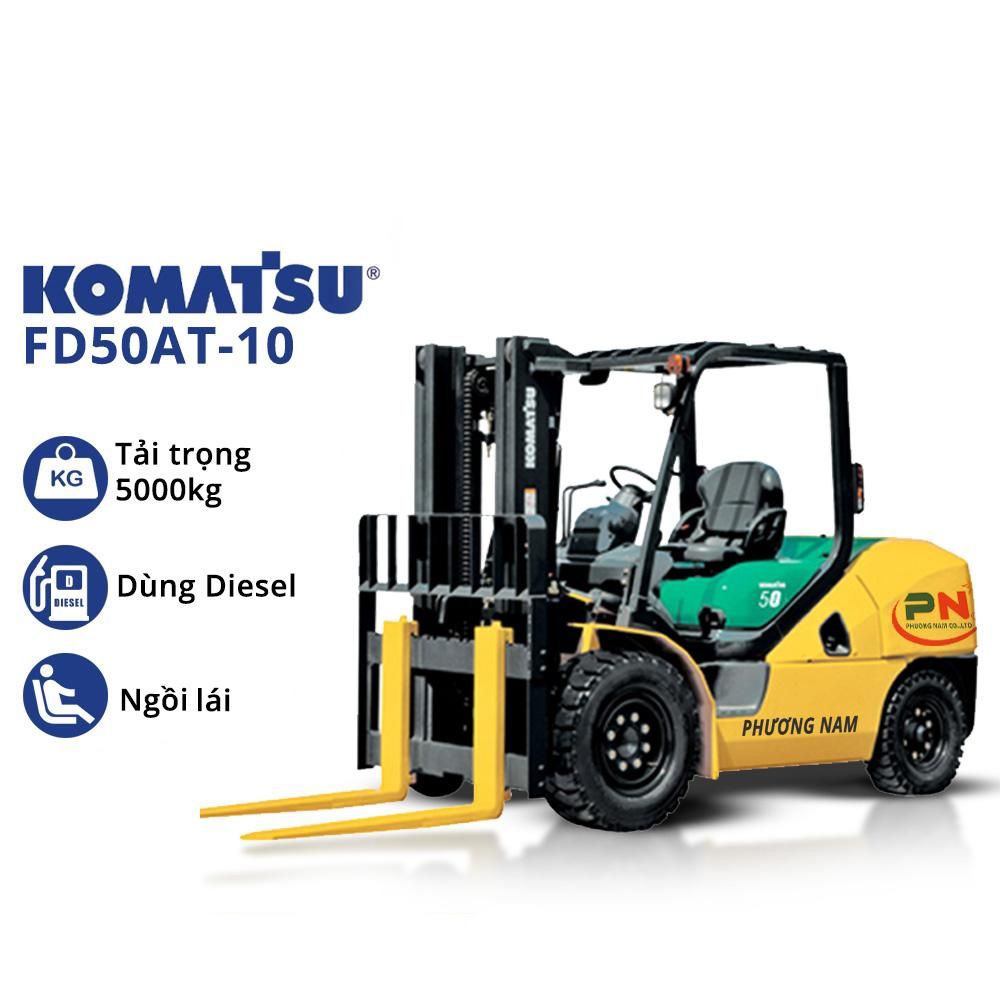 Cho Thuê Xe Nâng Hàng Komatsu FD50AT-10 - Dùng Diesel