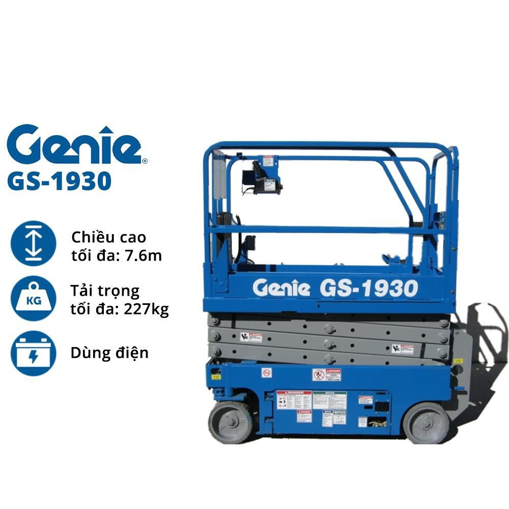 Cho Thuê Xe Nâng Người Nhập Khẩu Dạng Cắt Kéo Genie GS-1930