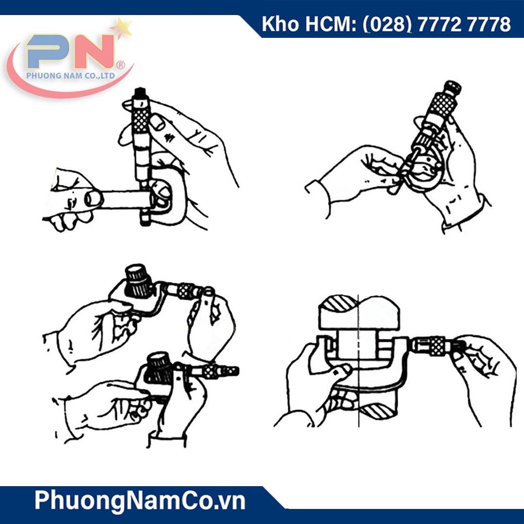 PANME Lẻ 0-25mm Độ Chính Xác 0.01mm