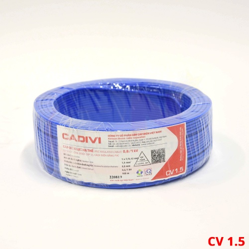 Dây Điện Đơn CADIVI 1x1.5 (100m/cuộn)