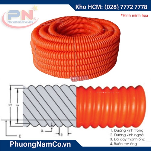 Ống Nhựa Xoắn HDPE Φ 30/40