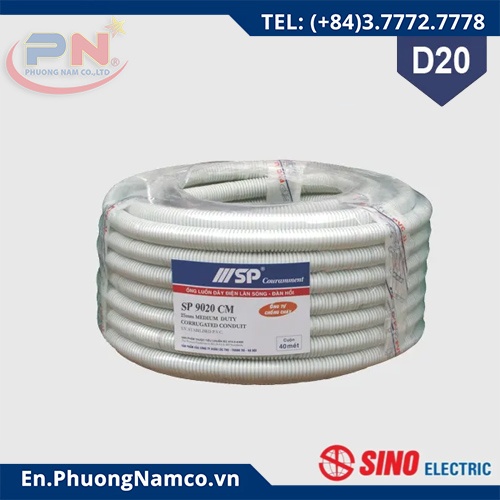 Ống Ruột Gà Chống Cháy Sino Phi 16 - 20 - 25 - 32 - Ống Luồn Dây Điện