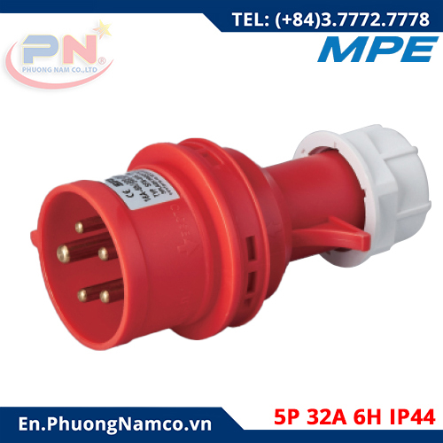 Phích cắm MPE 5P 32A 6H IP44