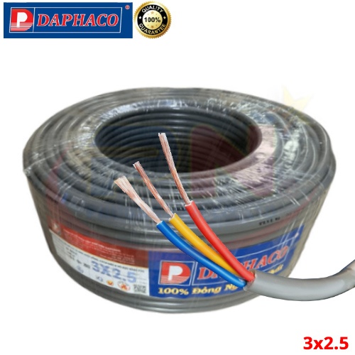 Dây Điện DAPHACO 3x2.5 Xám Tròn