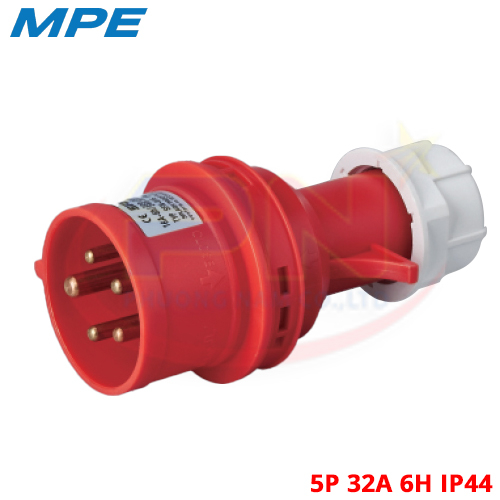 Phích cắm MPE 5P 32A 6H IP44