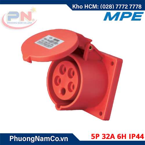 Ổ cắm MPE 5P 32A 6H IP44