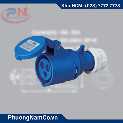 Ổ cắm công nghiệp MPE 16A/6h/3P-IP44