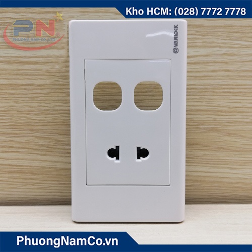 Ổ cắm âm tường SINO 1 ổ + 2 hạt