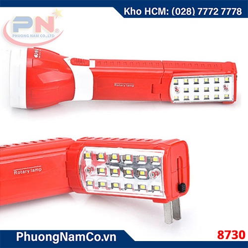 Đèn pin led 2 đầu 8730