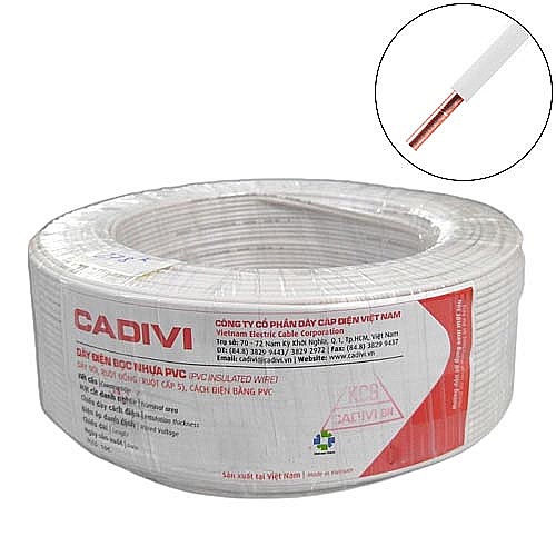 Dây Cáp Điện Cadivi Lõi Đơn Cứng (100m/Cuộn) VC - 0.75 mm²