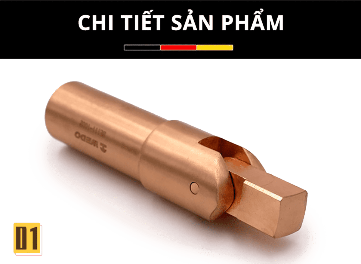 Đầu tuýp -  Khẩu lắc léo chống cháy nổ phi 21 WEDO Be-Cu