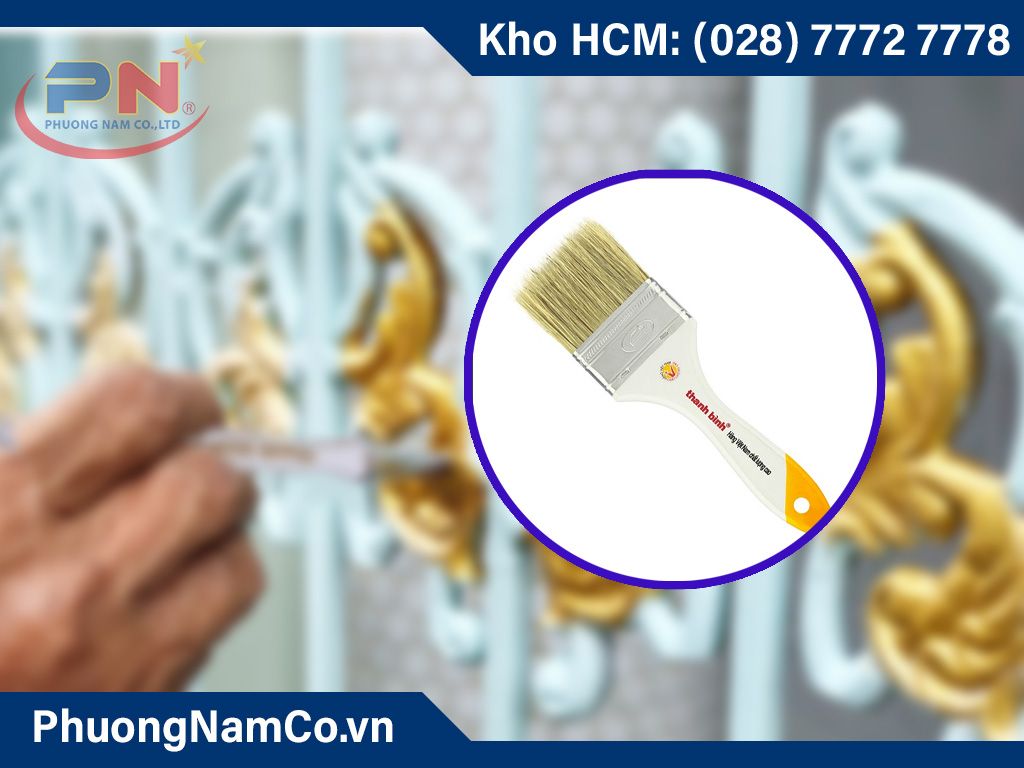 chổi sơn cán gỗ Thanh Bình chất lượng cao