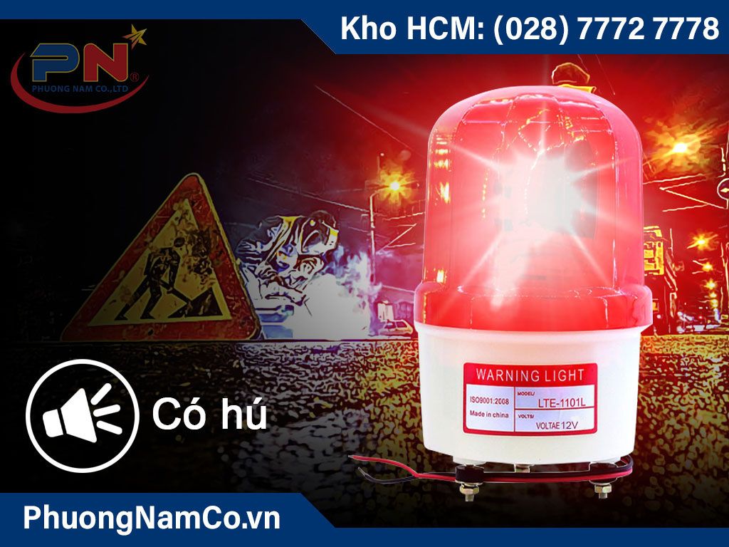 Đèn cảnh báo có hú công trường LTE1101L 220V