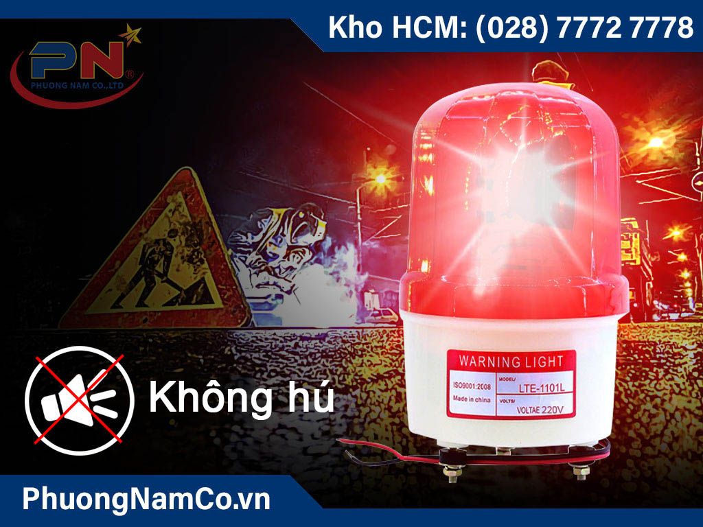 Đèn canh báo quay điện dung led không hú LTE1101L