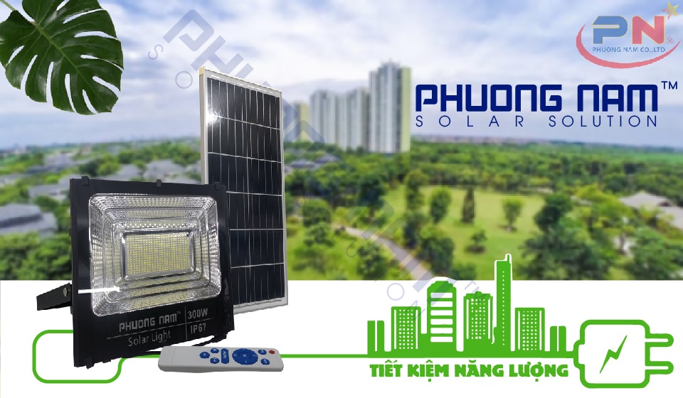 Đèn năng lượng mặt trời 300w bảo vệ môi trường