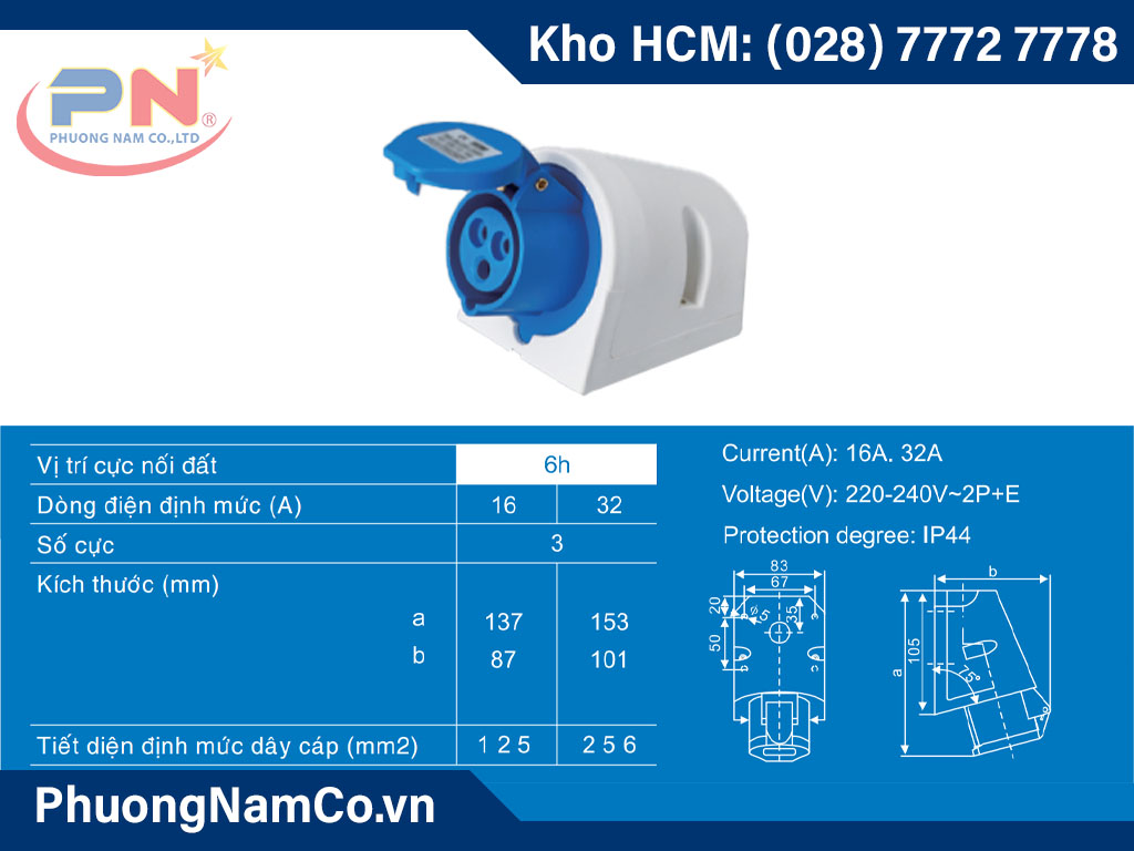 o-cam-cong-nghiep-bat-tuong-16A-chinh-hang-MPE