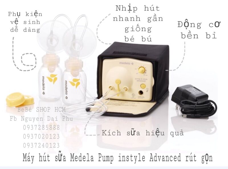 Máy hút sữa Medela Pump In Style Advanced rút gọn (new)-100% Vàng