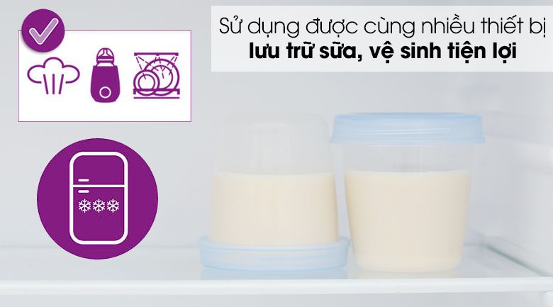 Cốc trữ sữa Avent có nắp 180ml - 1 hộp x10 cốc