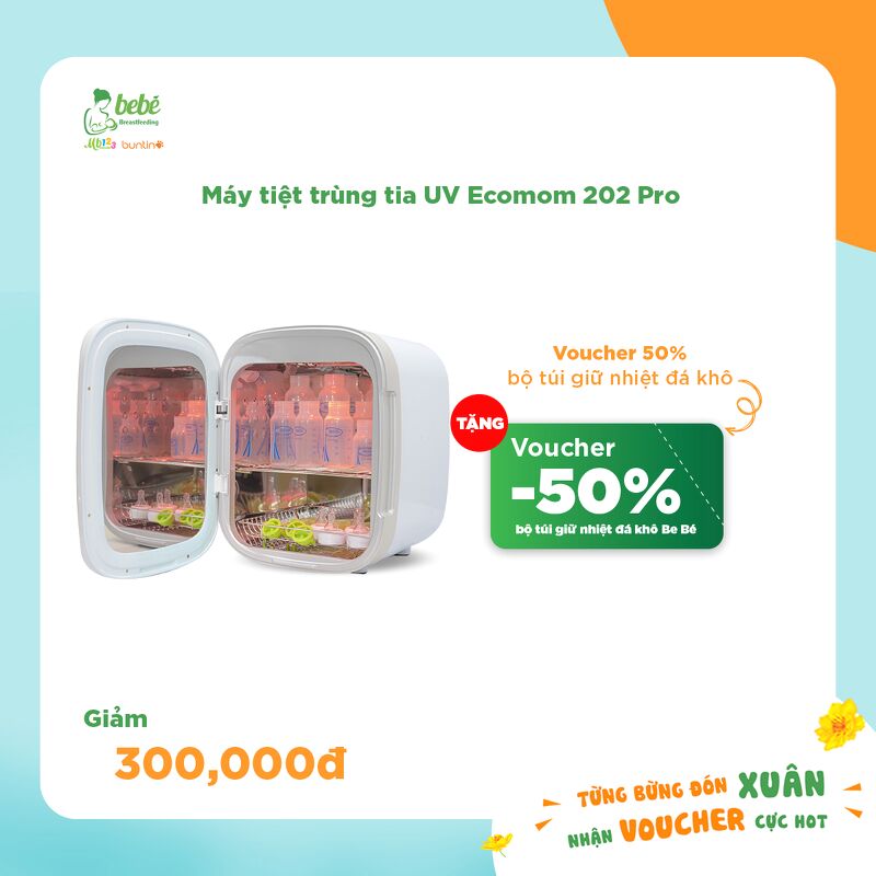 Máy tiệt trùng sấy khô khử mùi bằng tia UV Ecomom-202 Pro Advanced (Màu xanh biển)