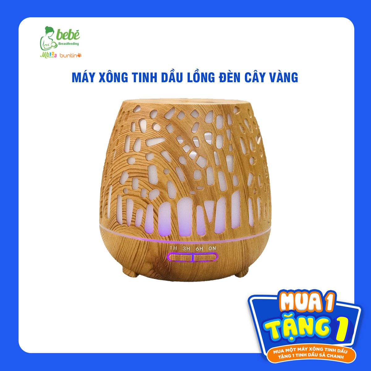 Máy xông tinh dầu lồng đèn cây vàng 500ml