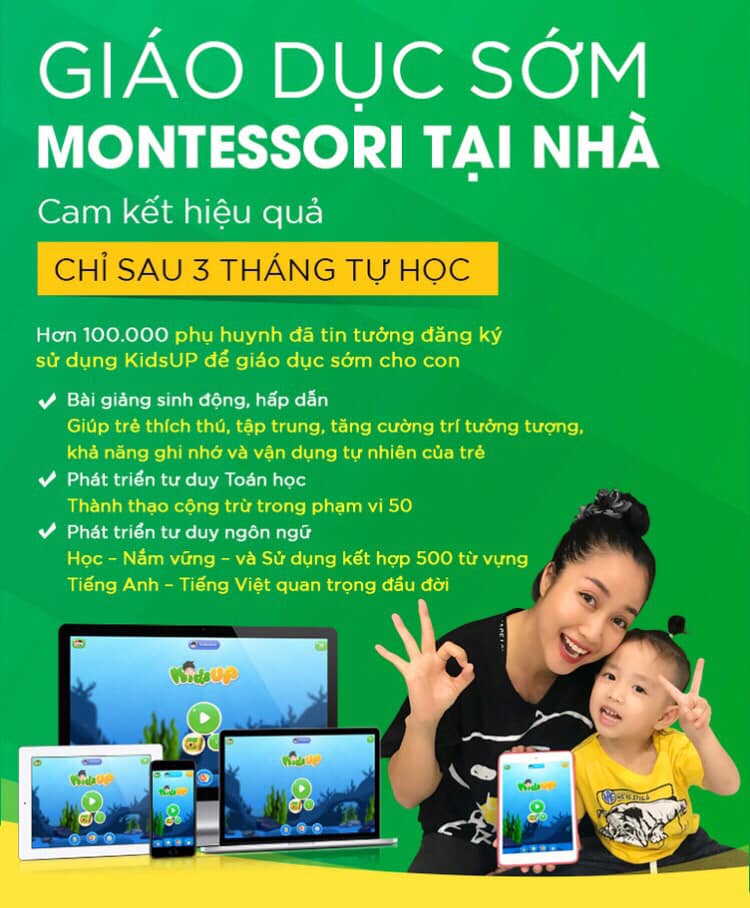 Thẻ học trực truyến KIDS UP 1 năm