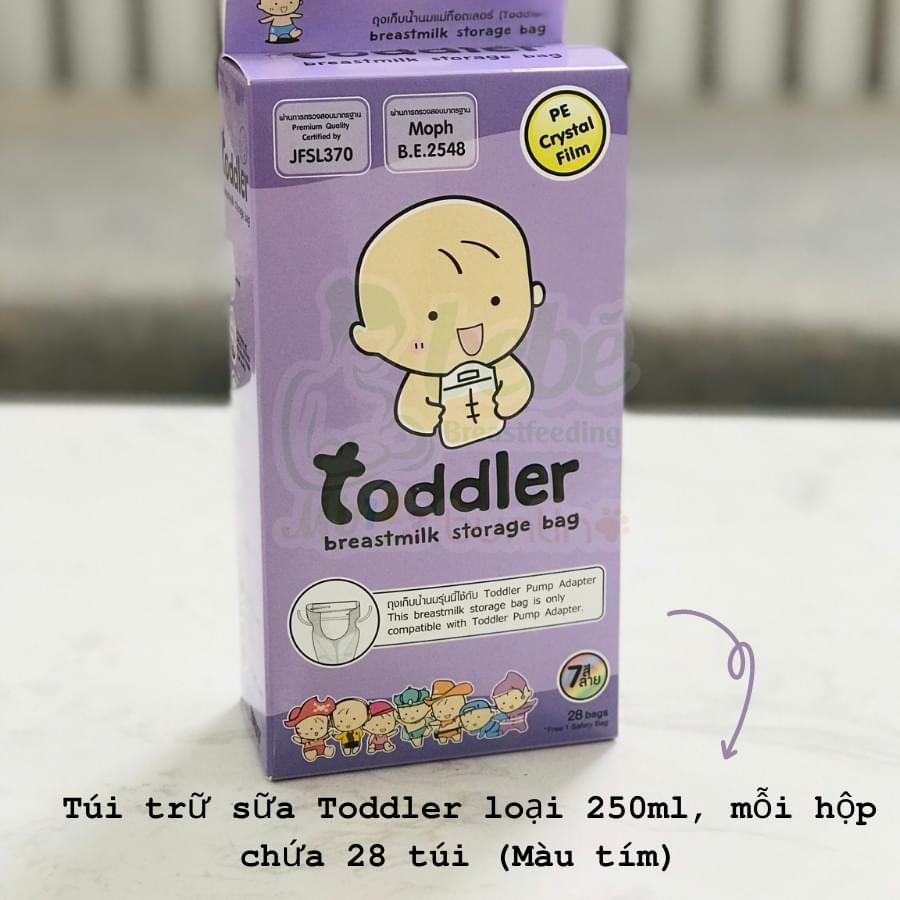 Túi trữ sữa mẹ Toddler 250ml - Tím 28 túi