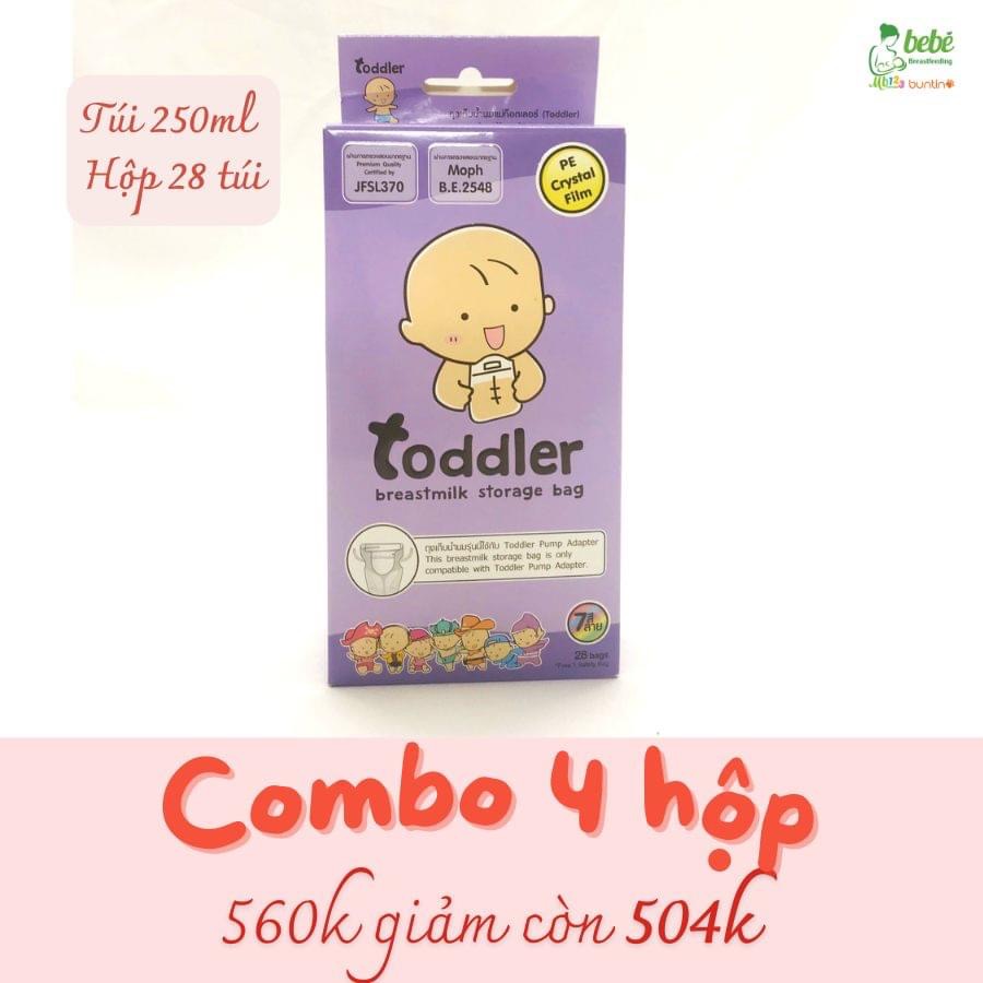 Túi trữ sữa mẹ Toddler 250ml - Tím 28 túi